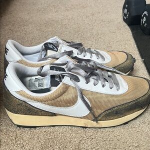 Nike Gold Glitter Cortez Running Shoes